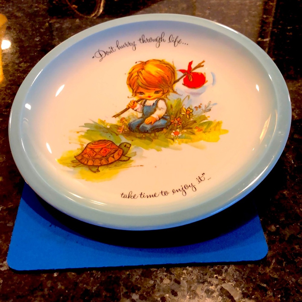 1972 Vintage GIGI Collector Plate. Approximately 11” in diameter. Estate beauty